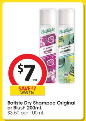 Batiste Dry Shampoo Original or Blush 200mL