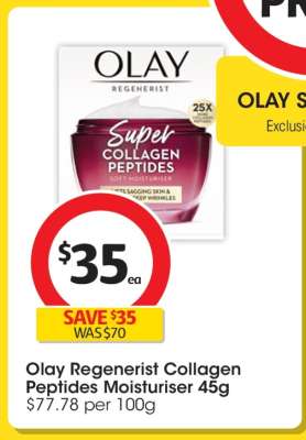 Olay Regenerist Collagen Peptides Moisturiser 45g