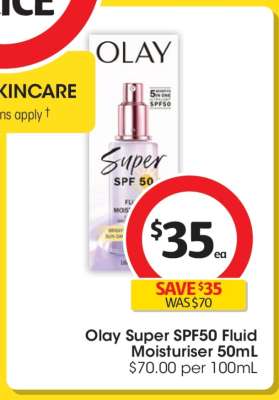 Olay Super SPF50 Fluid Moisturiser 50mL