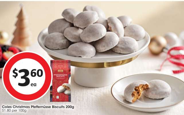 Coles Christmas Pfeffernüsse Biscuits 200g