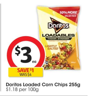 Doritos Loaded Corn Chips 255g
