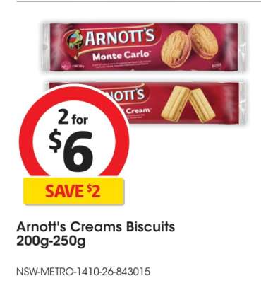 Arnott's Creams Biscuits