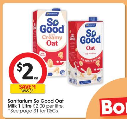 Sanitarium So Good Oat Milk 1 Litre