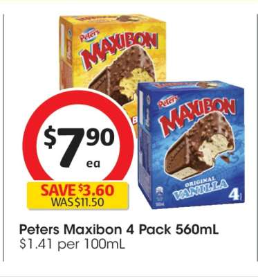 Peters Maxibon 4 Pack 560mL