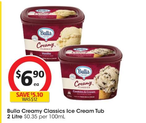 Bulla Creamy Classics Ice Cream Tub