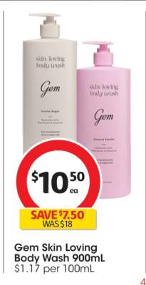 Gem Skin-Loving Body Wash 900ml