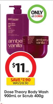 Dose Theory Body Wash 900mL or Scrub 400g