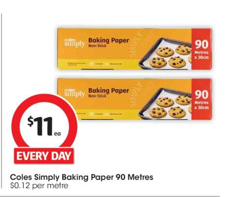 Coles Simply Baking Paper 90 Metres