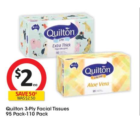 Quilton 3-Ply Facial Tissues