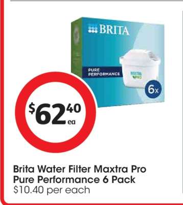 Brita Water Filter Maxtra Pro Pure Performance 6 Pack