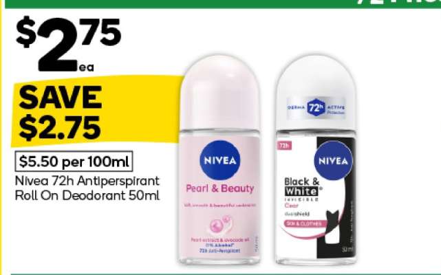 Nivea 72h Antiperspirant Roll On Deodorant 50ml