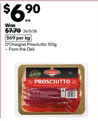 D'Orsogna Prosciutto 100g