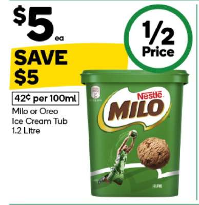 Nestle Milo Ice Cream Tub 1.2 Litre