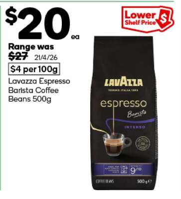 Lavazza Espresso Barista Coffee Beans 500g