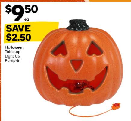 Halloween Tabletop Light Up Pumpkin