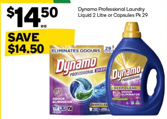 Dynamo Professional Laundry Liquid 2 Litre or Capsules Pk 29