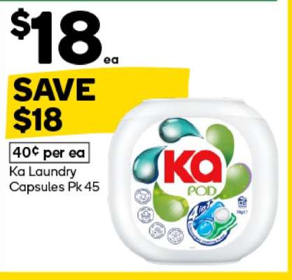 Ka Laundry Capsules Pk 45