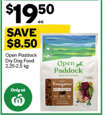 Open Paddock Dry Dog Food 2.25-2.5 kg