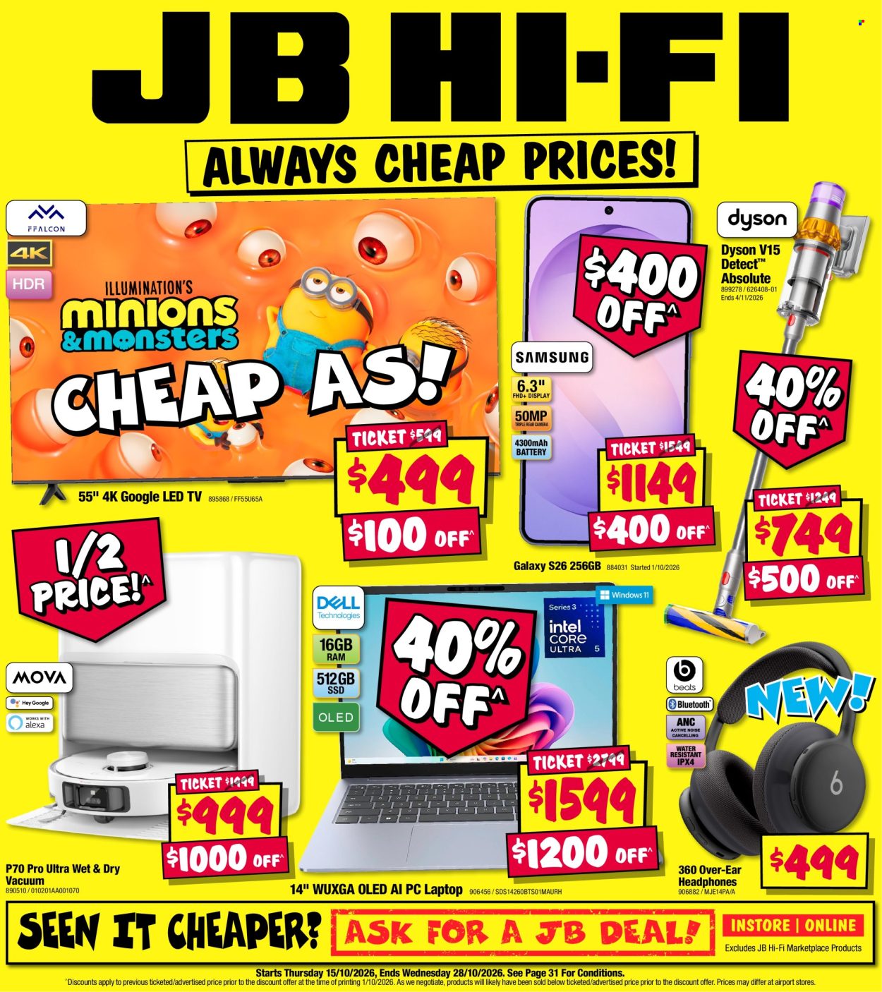 JB Hi-Fi catalogue - 15 Oct 2026 - 28 Oct 2026. Page 1