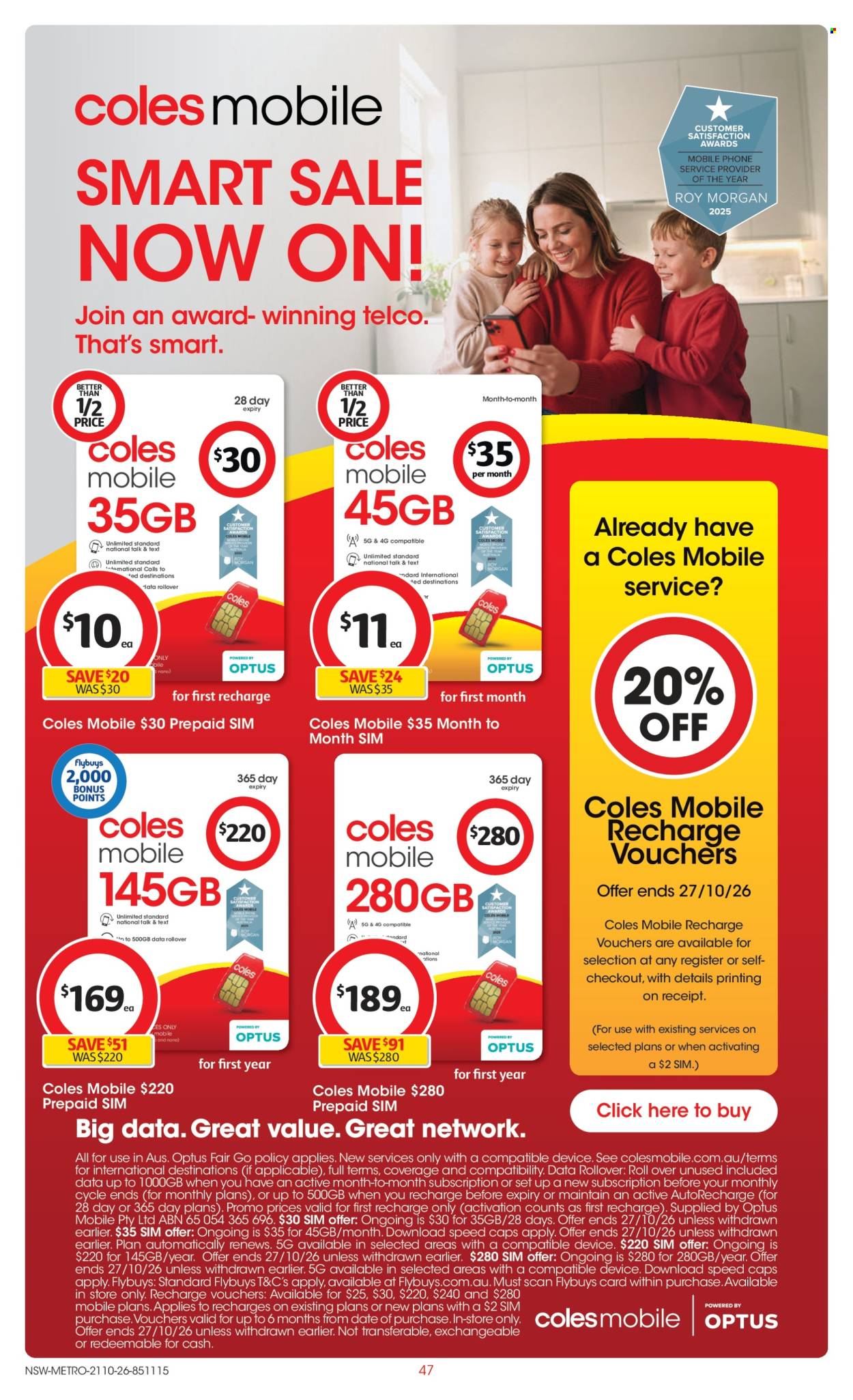 Coles catalogue - 21 Oct 2026 - 27 Oct 2026. Page 47