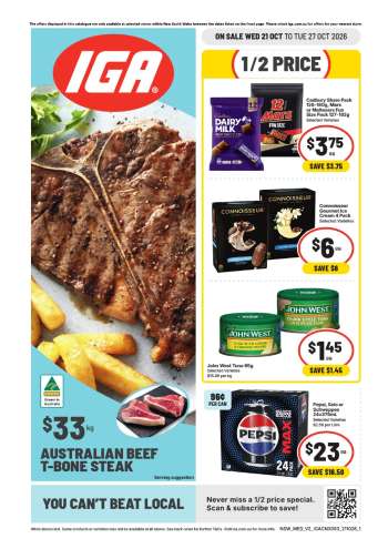 IGA Catalogue - 21 Oct 2026 - 27 Oct 2026.